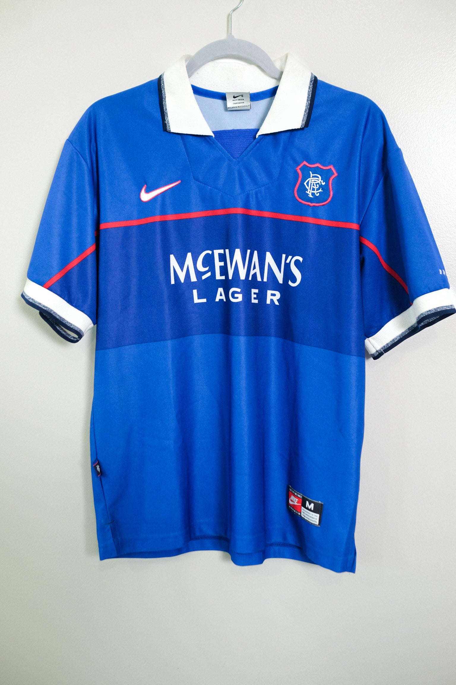 1997/98 Rangers Away Football Shirt Gascoigne #8 / Nike Soccer Jersey