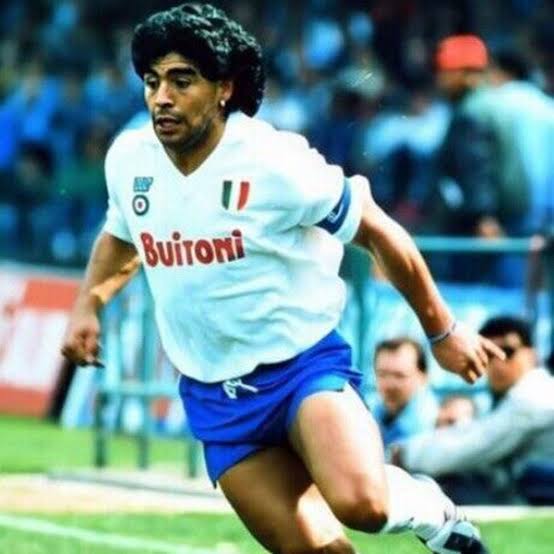 Authentic Napoli 1987/88 Away - Maradona #10 Size L (Ls)