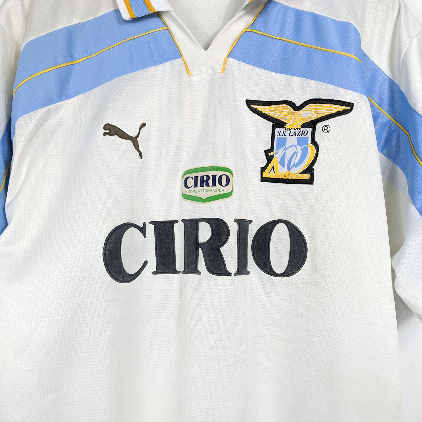 Original Lazio 1999/00 Away Centenary - Pavel Nedved #18 Size L
