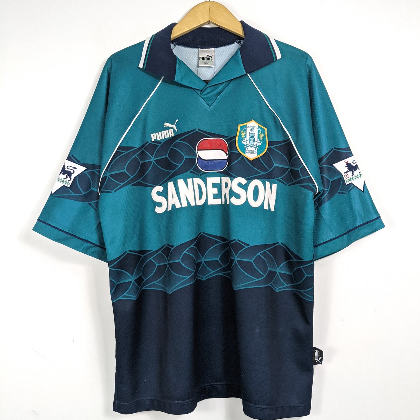 Original Sheffield Wednesday 1995/96 Away - Petrescu #5 Size XL