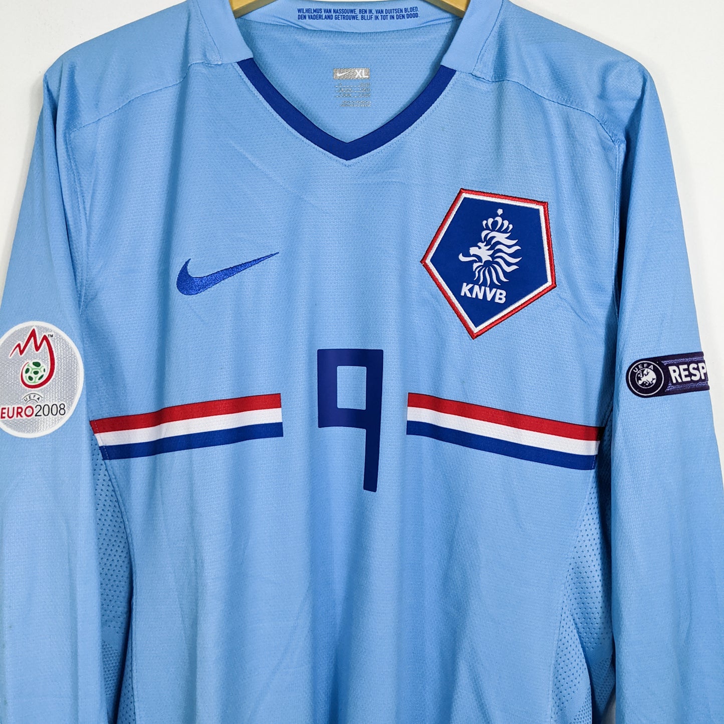 Authentic Netherlands 2008 Away - Van Nistelrooy #9 Size XL (Bnwt) (Player Issue) (Longsleeve)