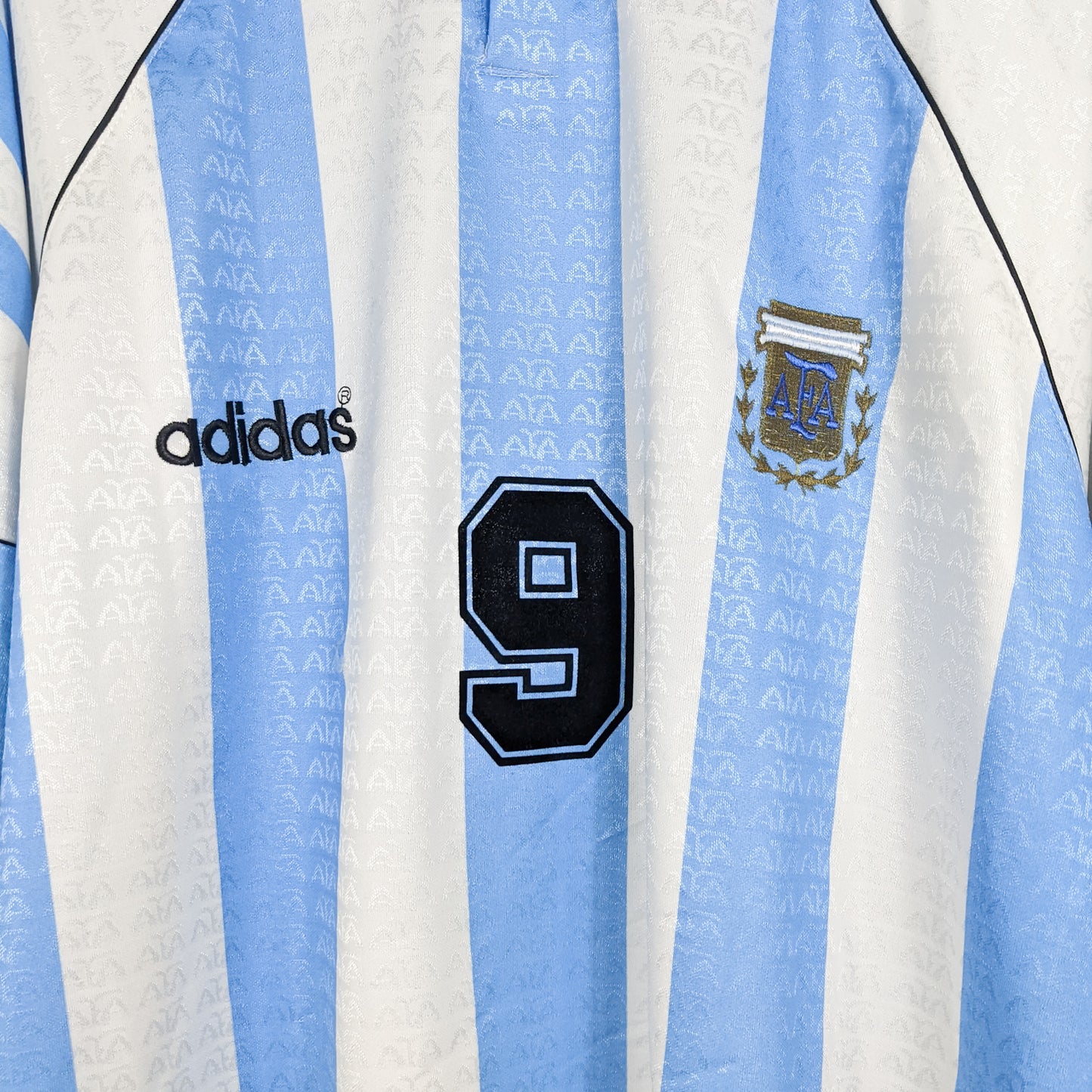 Authentic Argentina 1996/98 Home - Batistuta #9 Size XL (Long Sleeve)