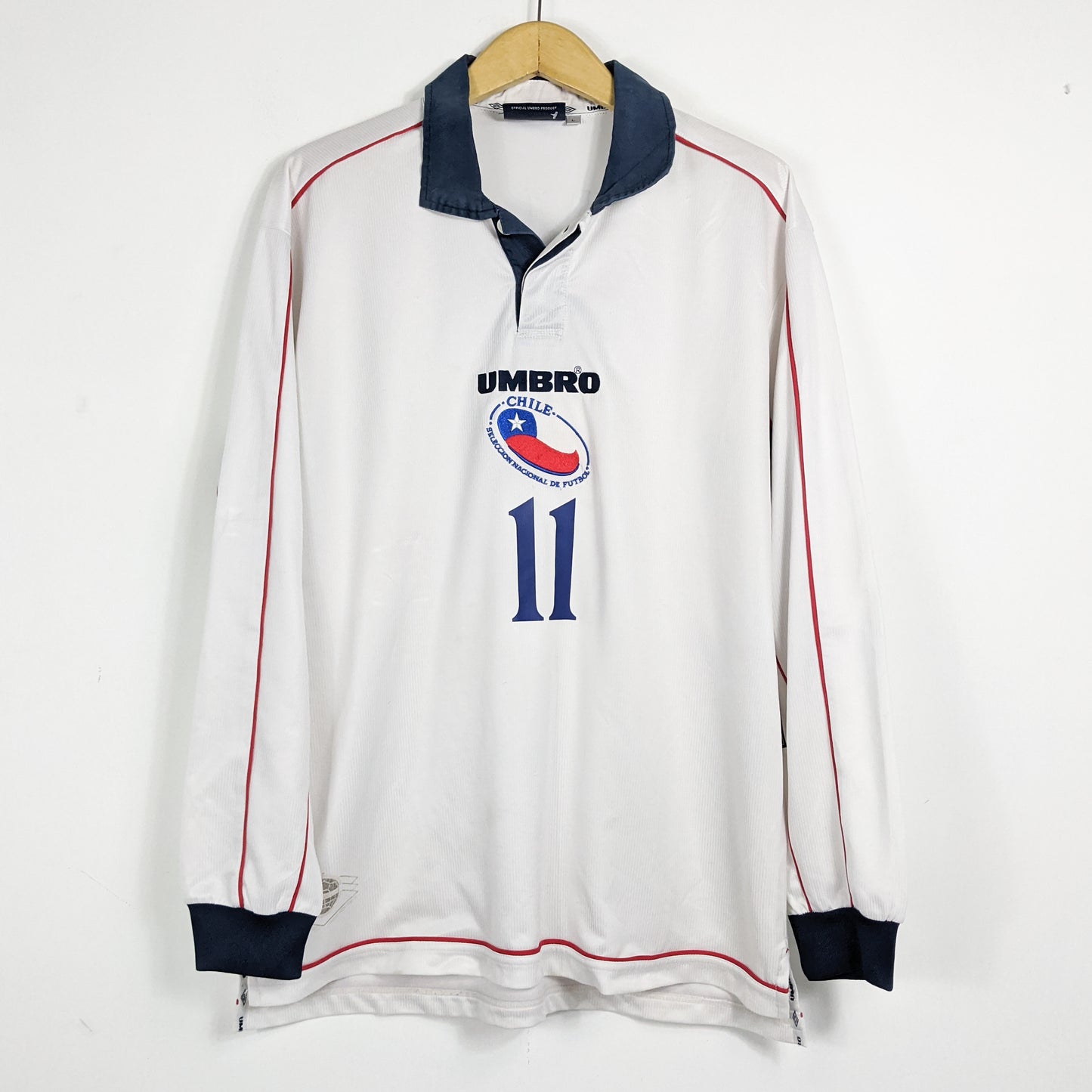 Original Chile 2000/02 Away - Salas #11 Size L (Long Sleeve)