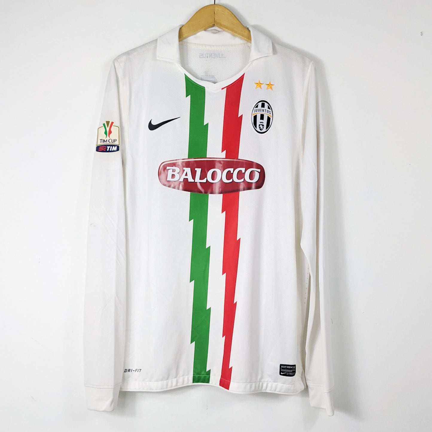 Authentic Juventus 2010/11 Away - Del Piero #10 Size L (Player Issue) (Long Sleeve) (Tim Cup)