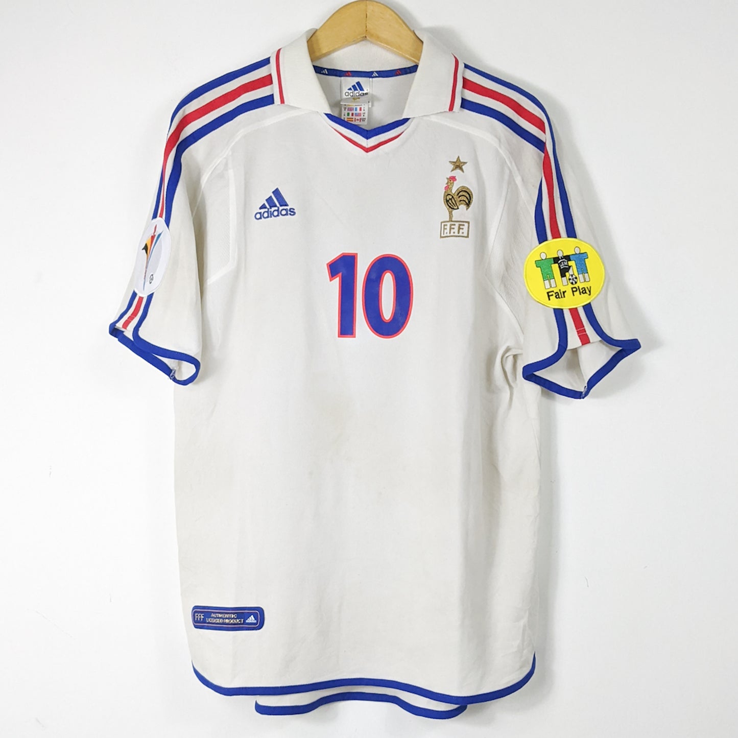 Authentic France 2000 Away - Zidane #10 Size M