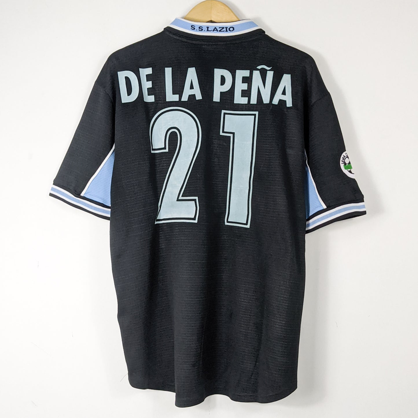 Authentic Lazio 1998/99 Away - De La Pena #21 Size L