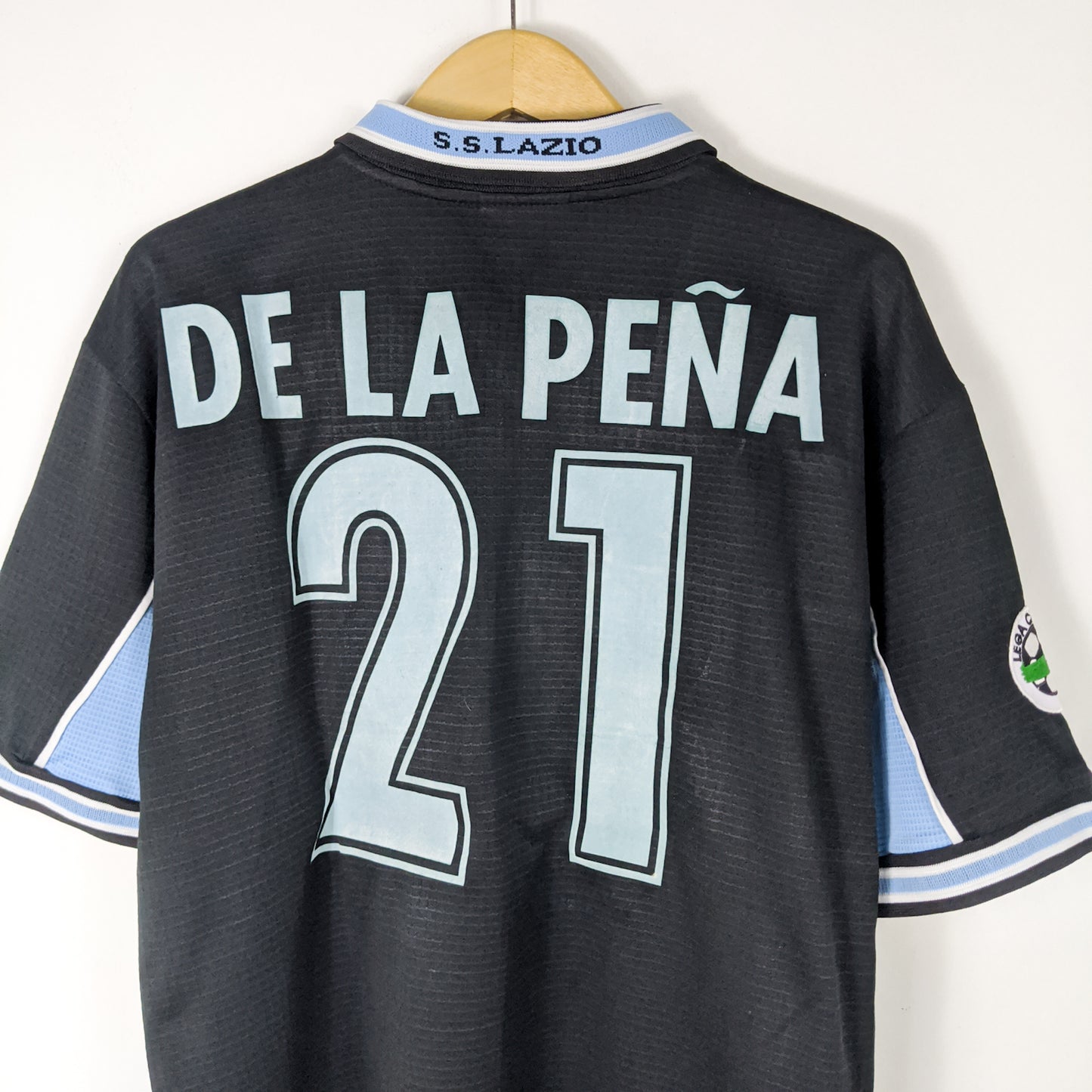 Authentic Lazio 1998/99 Away - De La Pena #21 Size L