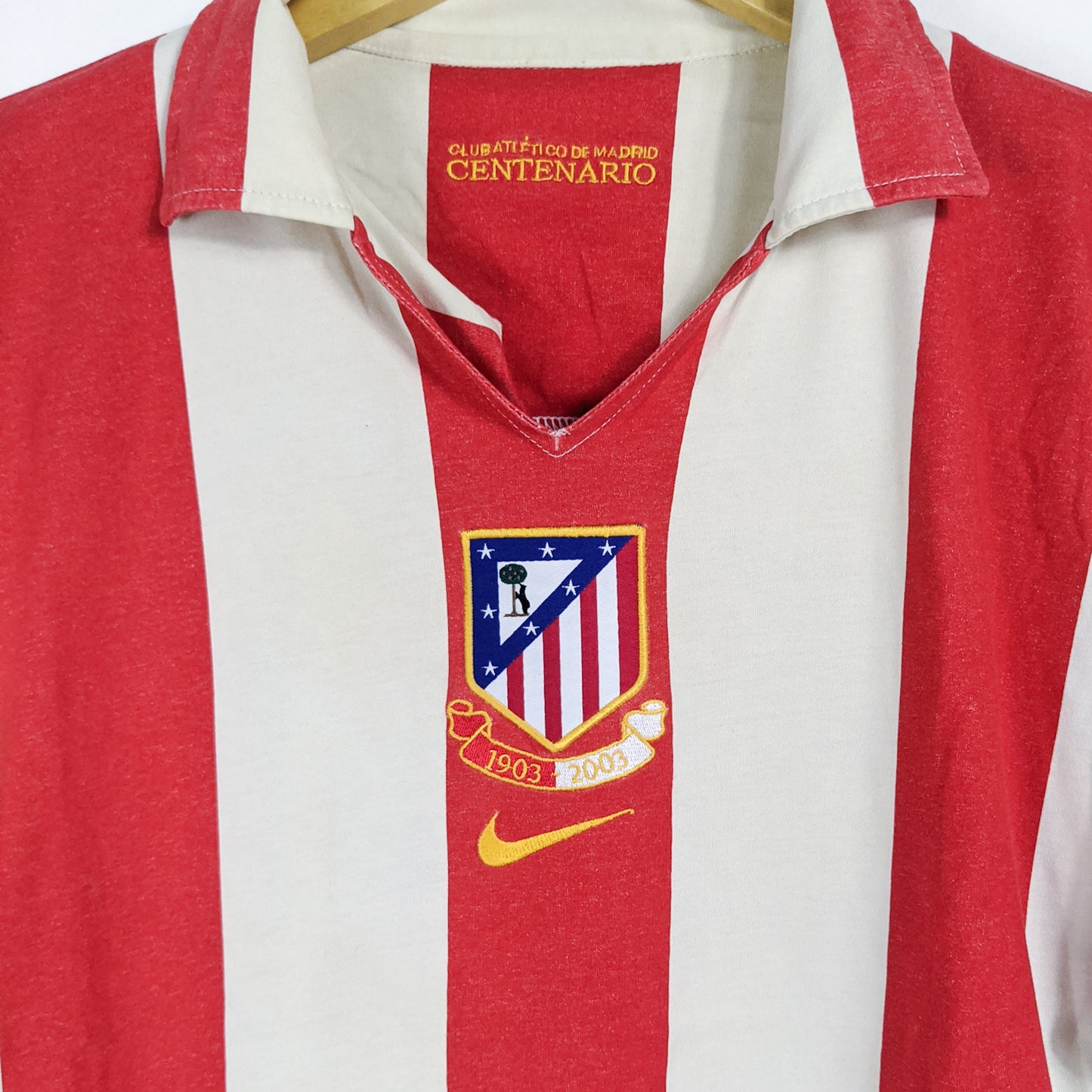 Authentic Atletico Madrid 2003/04 Home Centenary - Torres #9 Size M