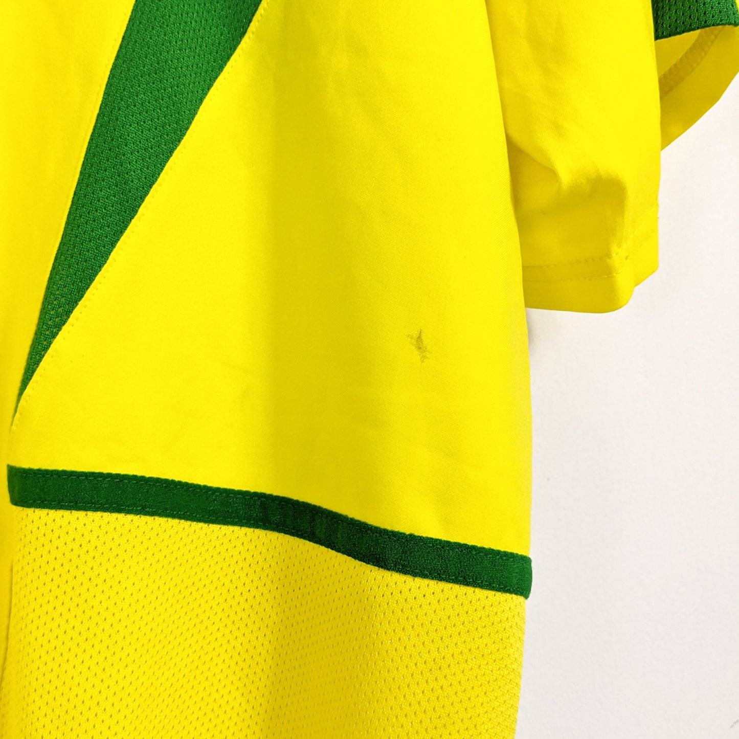 Authentic Brazil 2002 Home - Ronaldo #9 Size XL