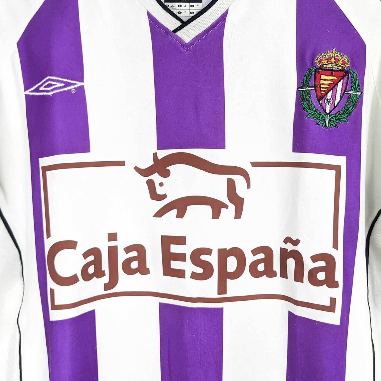 Authentic Real Valladolid 2001/02 Home - Luis Garcia #17 Size M