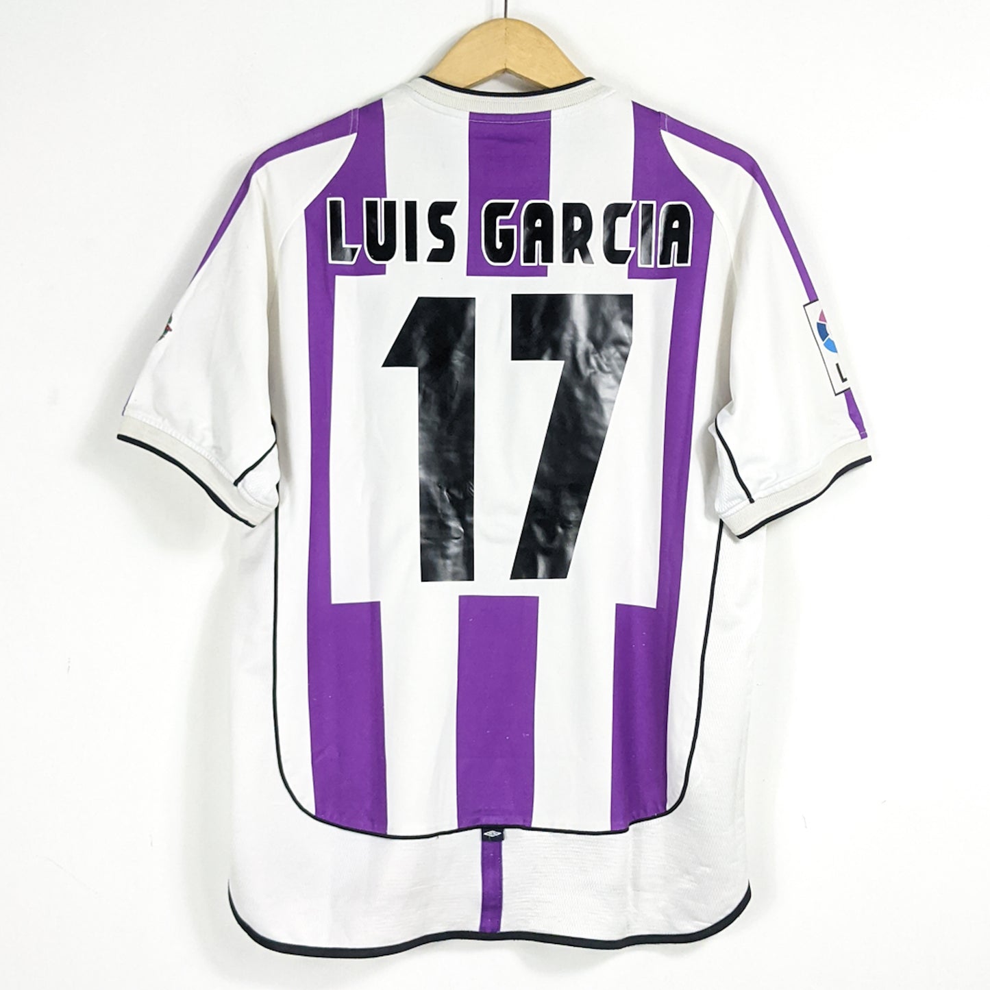 Authentic Real Valladolid 2001/02 Home - Luis Garcia #17 Size M