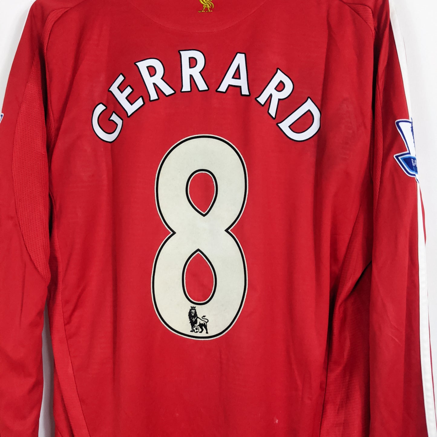 Authentic Liverpool 2008/09 Home - Gerrard #8 Size L (Long Sleeve)