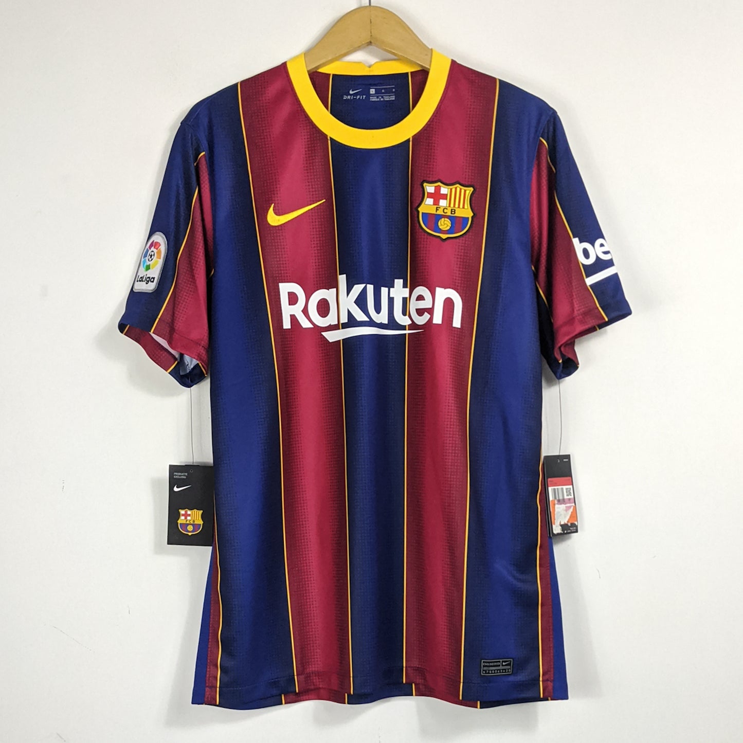Authentic Barcelona 2020/21 Home - Messi #10 Size L (Bnwt)
