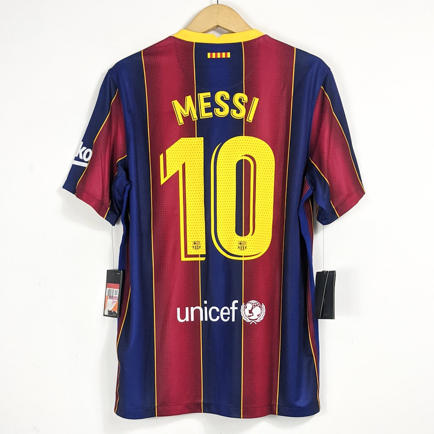 Authentic Barcelona 2020/21 Home - Messi #10 Size L (Bnwt)