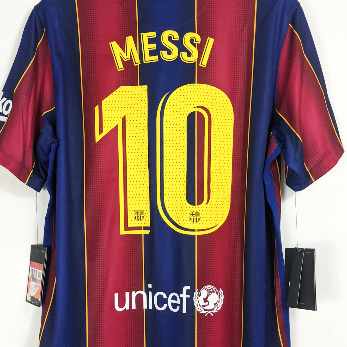 Authentic Barcelona 2020/21 Home - Messi #10 Size L (Bnwt)
