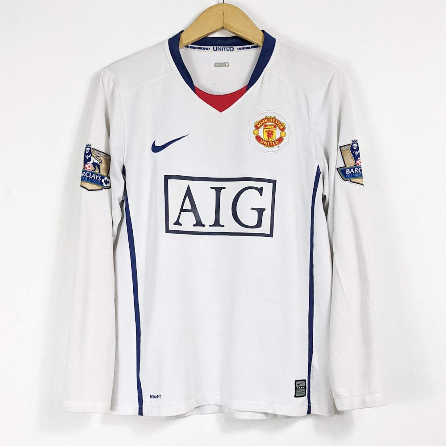 Authentic Manchester United 2008/09 Away - Ronaldo #7 Size S (Long Sleeve)