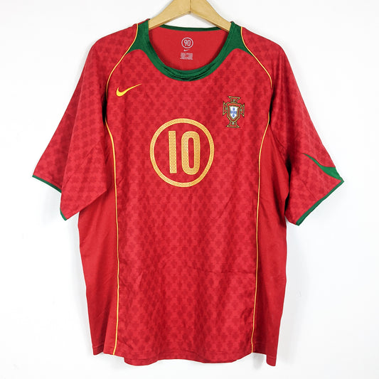 Original Portugal 2004 Home - Rui Costa #10 Size XL