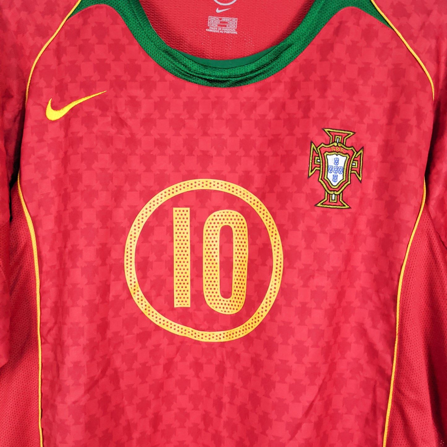 Authentic Portugal 2004 Home - Rui Costa #10 Size XL