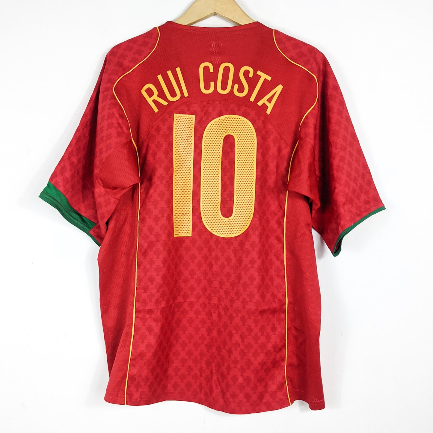 Authentic Portugal 2004 Home - Rui Costa #10 Size XL