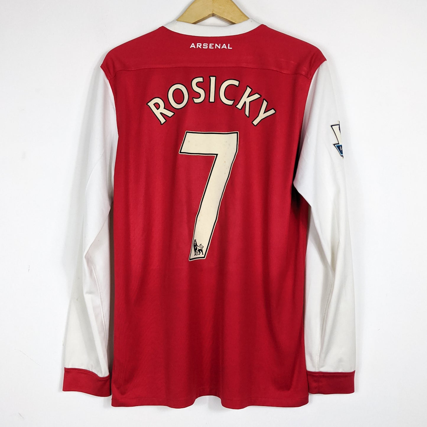 Authentic Arsenal 2010/11 Home - Rosicky #7 Size M (Long Sleeve)