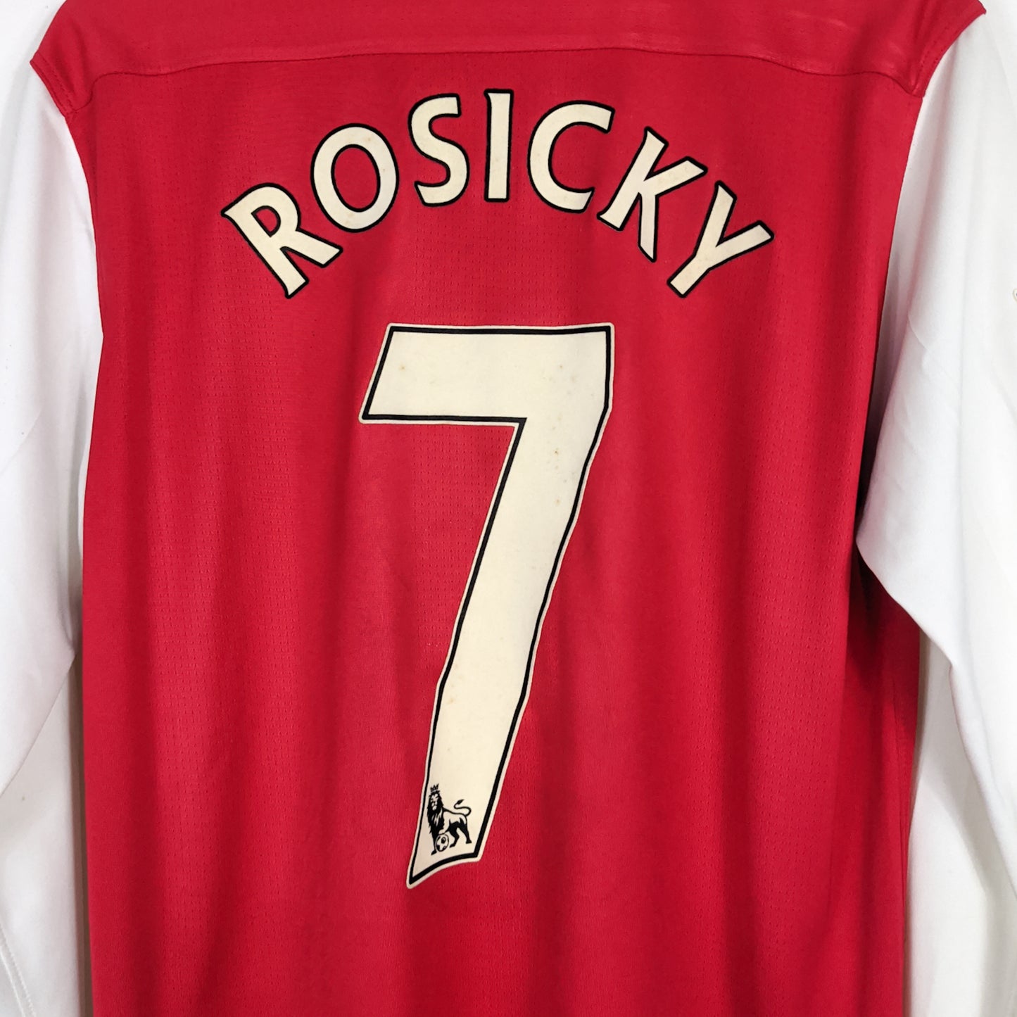 Authentic Arsenal 2010/11 Home - Rosicky #7 Size M (Long Sleeve)