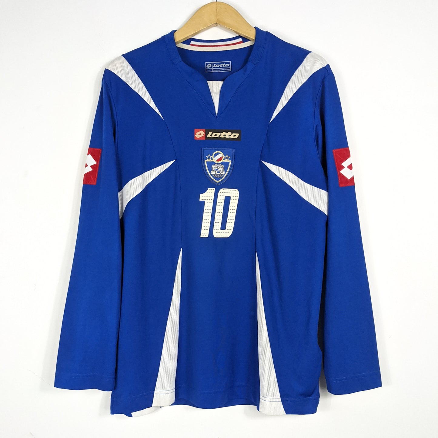 Authentic Serbia and Montenegro 2006 Home - Stankovic #10 Size L (Long Sleeve)