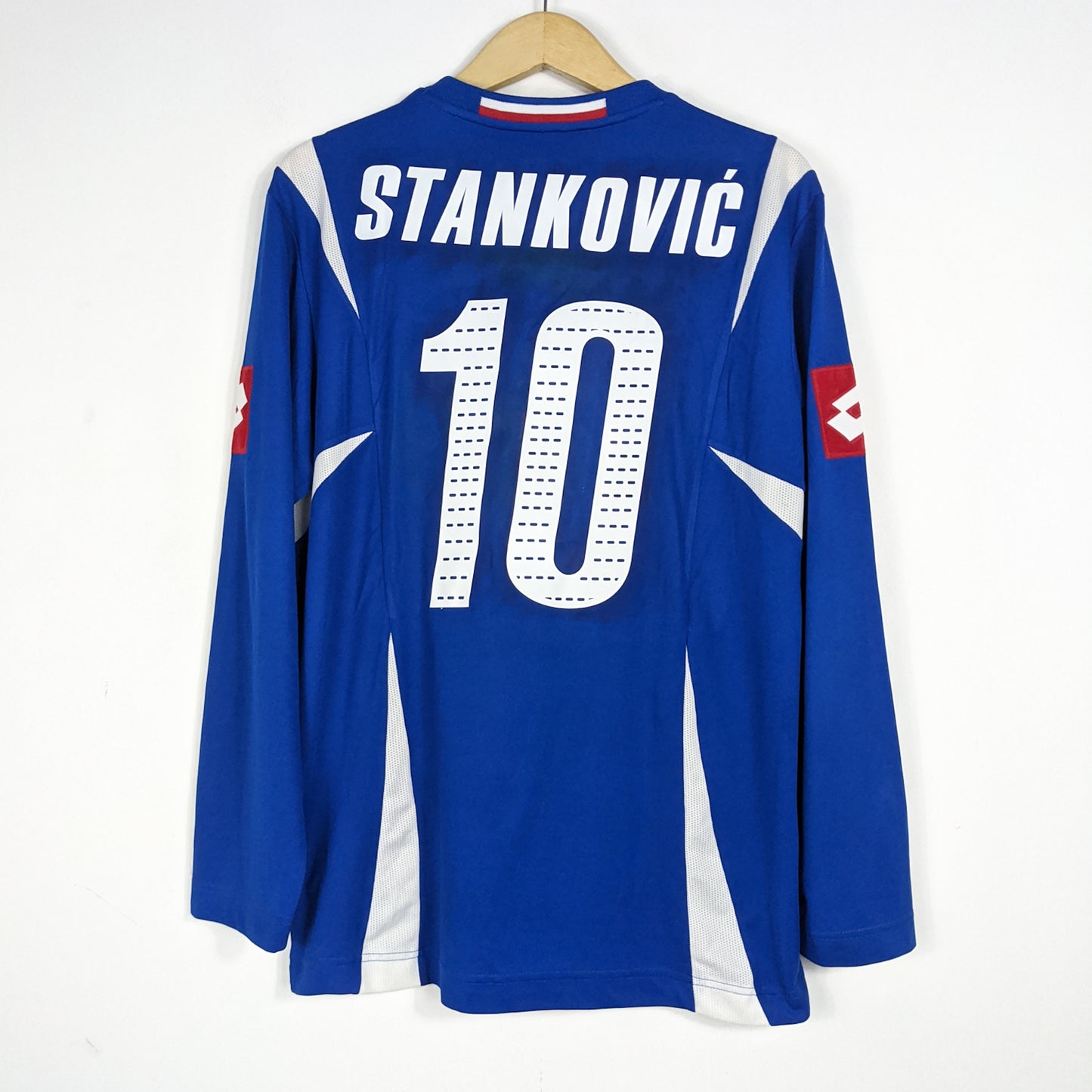 Authentic Serbia and Montenegro 2006 Home - Stankovic #10 Size L (Long Sleeve)