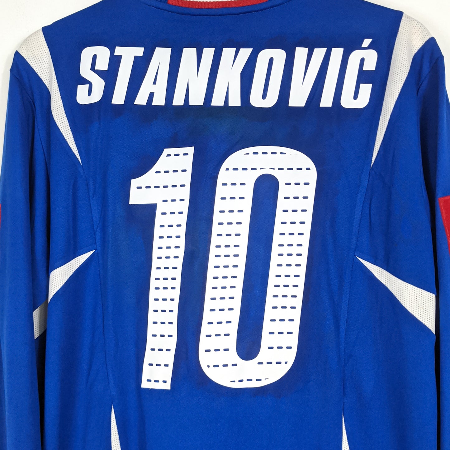 Authentic Serbia and Montenegro 2006 Home - Stankovic #10 Size L (Long Sleeve)