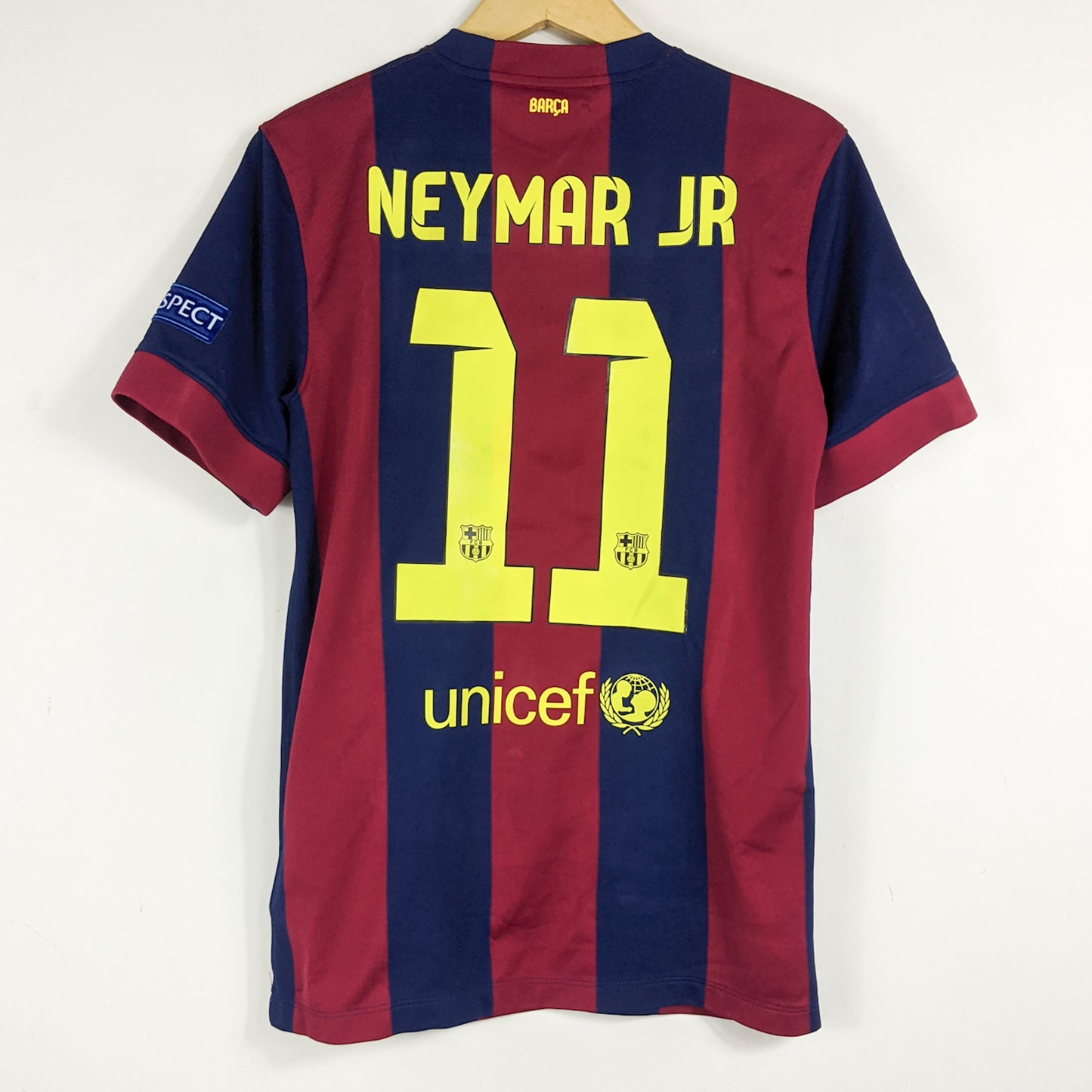 Authentic Barcelona 2014/15 Home - Neymar Jr #11 Size M (Mdt)
