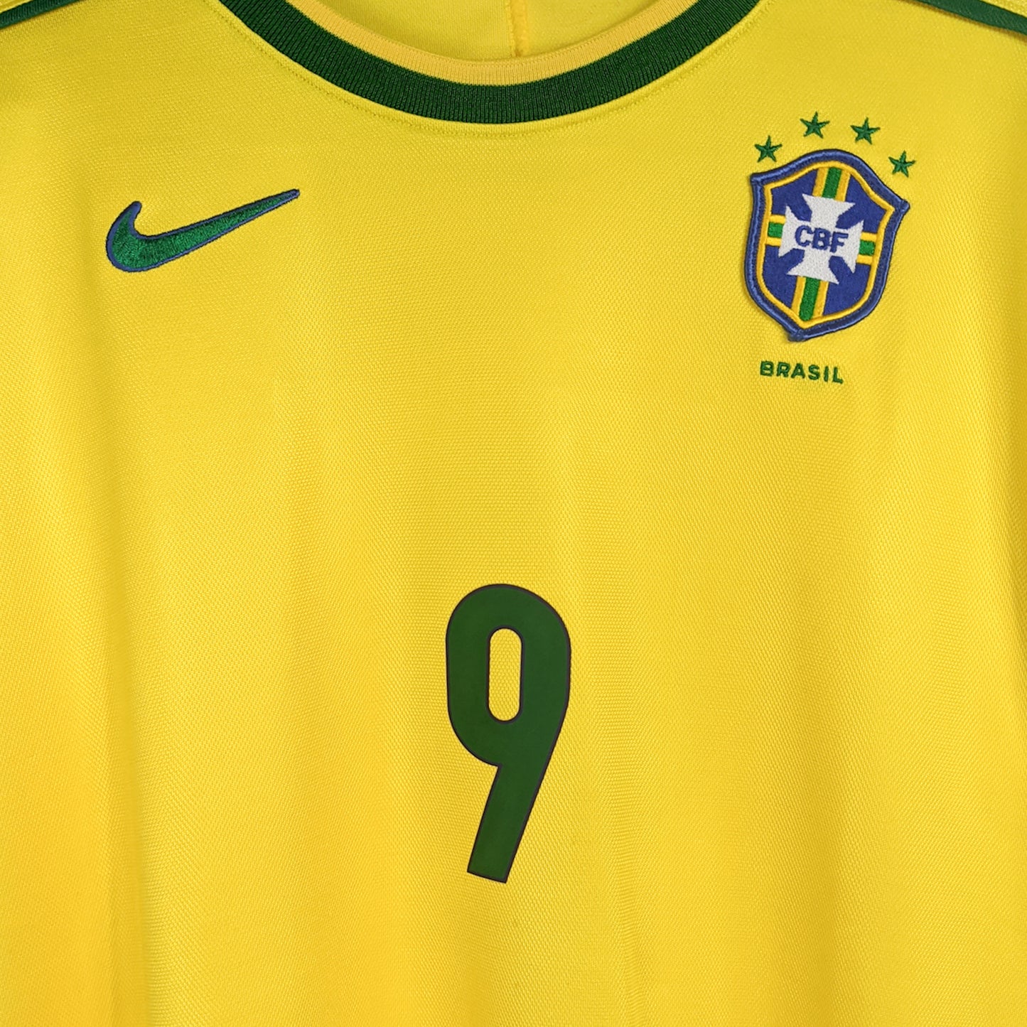 Authentic Brazil 1998 Home - Ronaldo #9 Size M