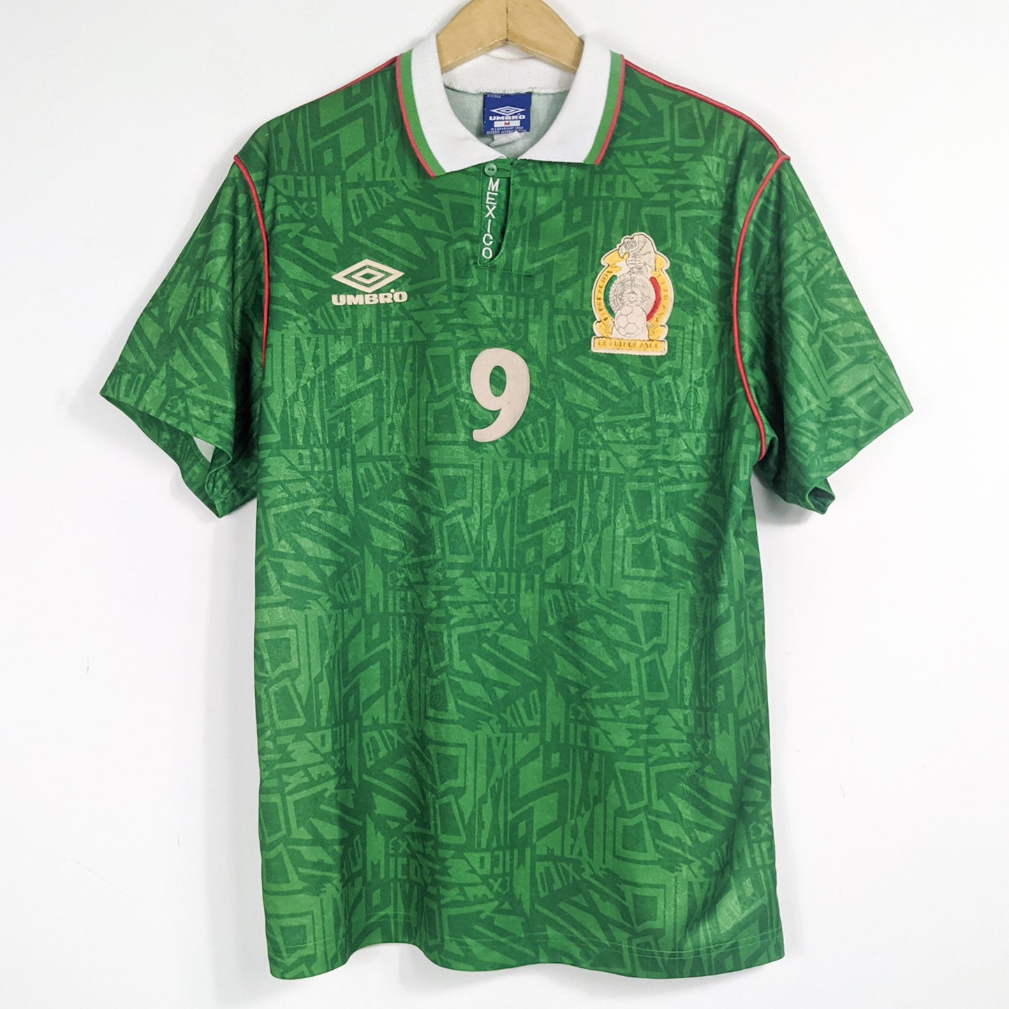 Authentic Mexico 1993 Home - Hugo Sanchez #9 Size M