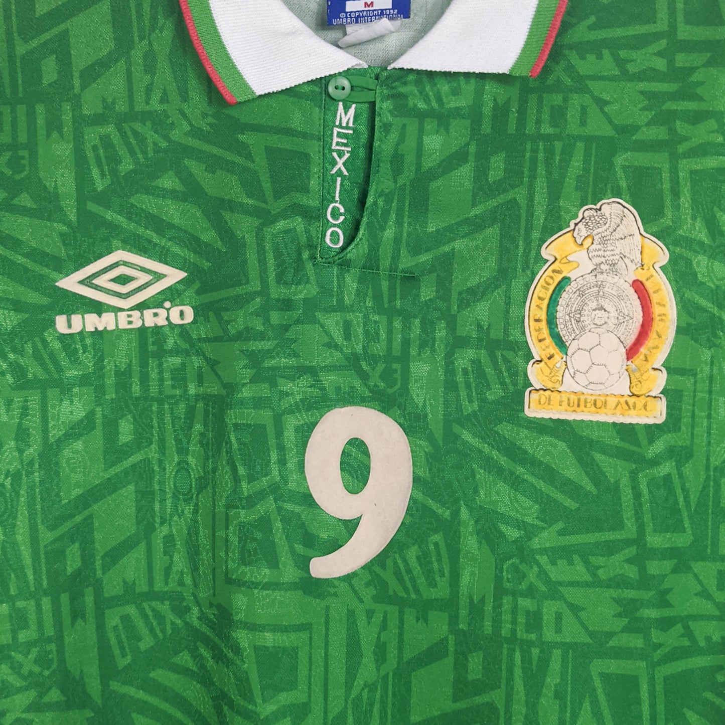 Authentic Mexico 1993 Home - Hugo Sanchez #9 Size M