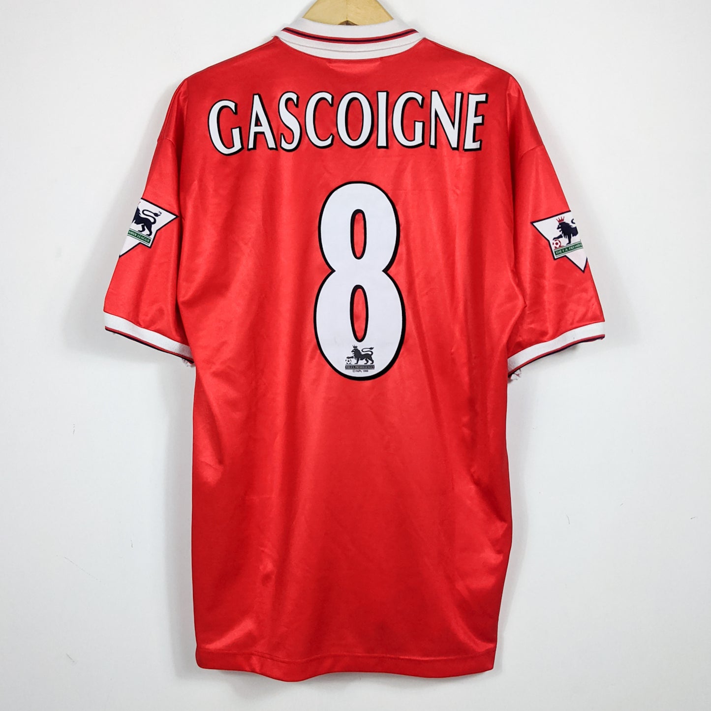 Authentic Middlesbrough 1998/99 Home - Gascoigne #8 Size L