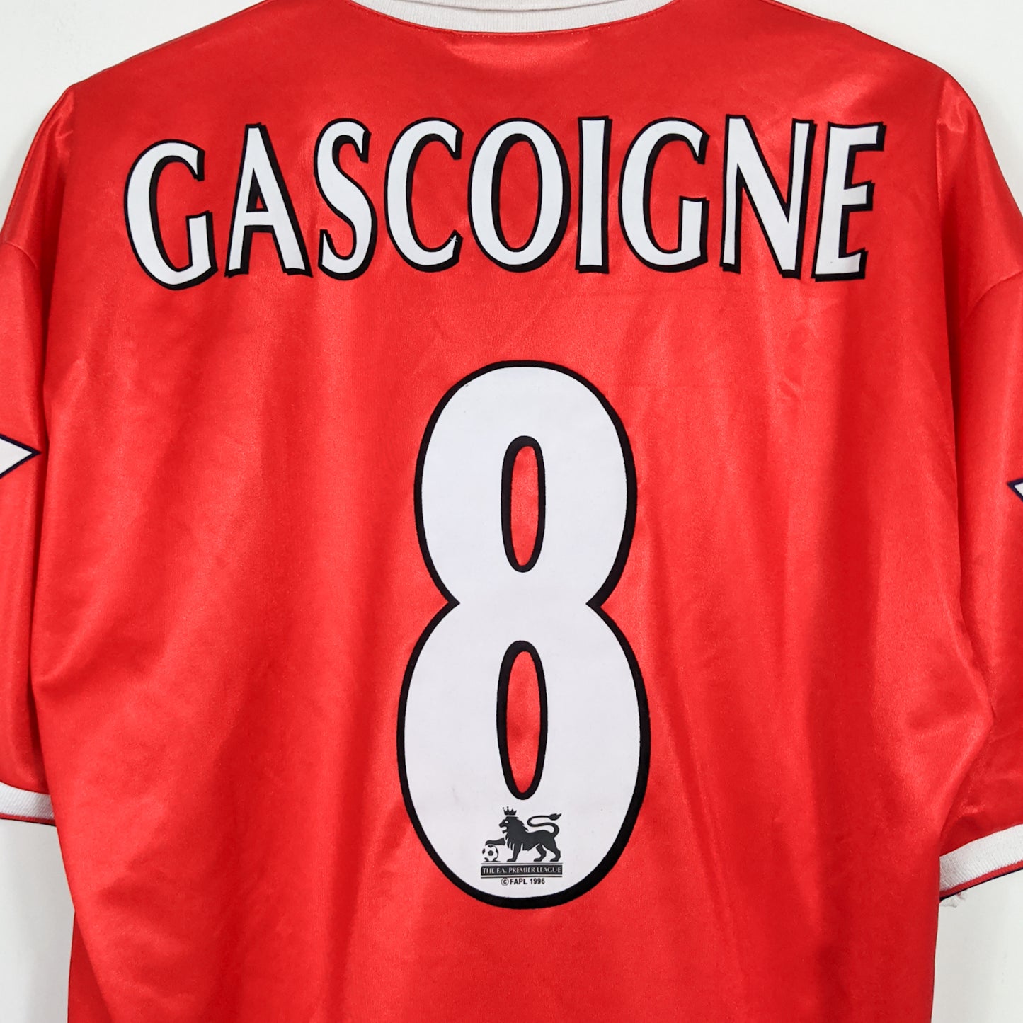 Authentic Middlesbrough 1998/99 Home - Gascoigne #8 Size L
