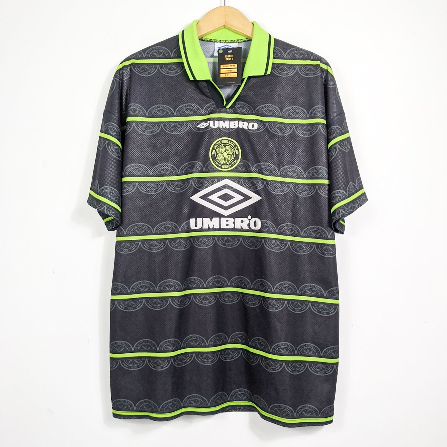 Authentic Celtic 1998/99 Away - Larsson #7 Size XL