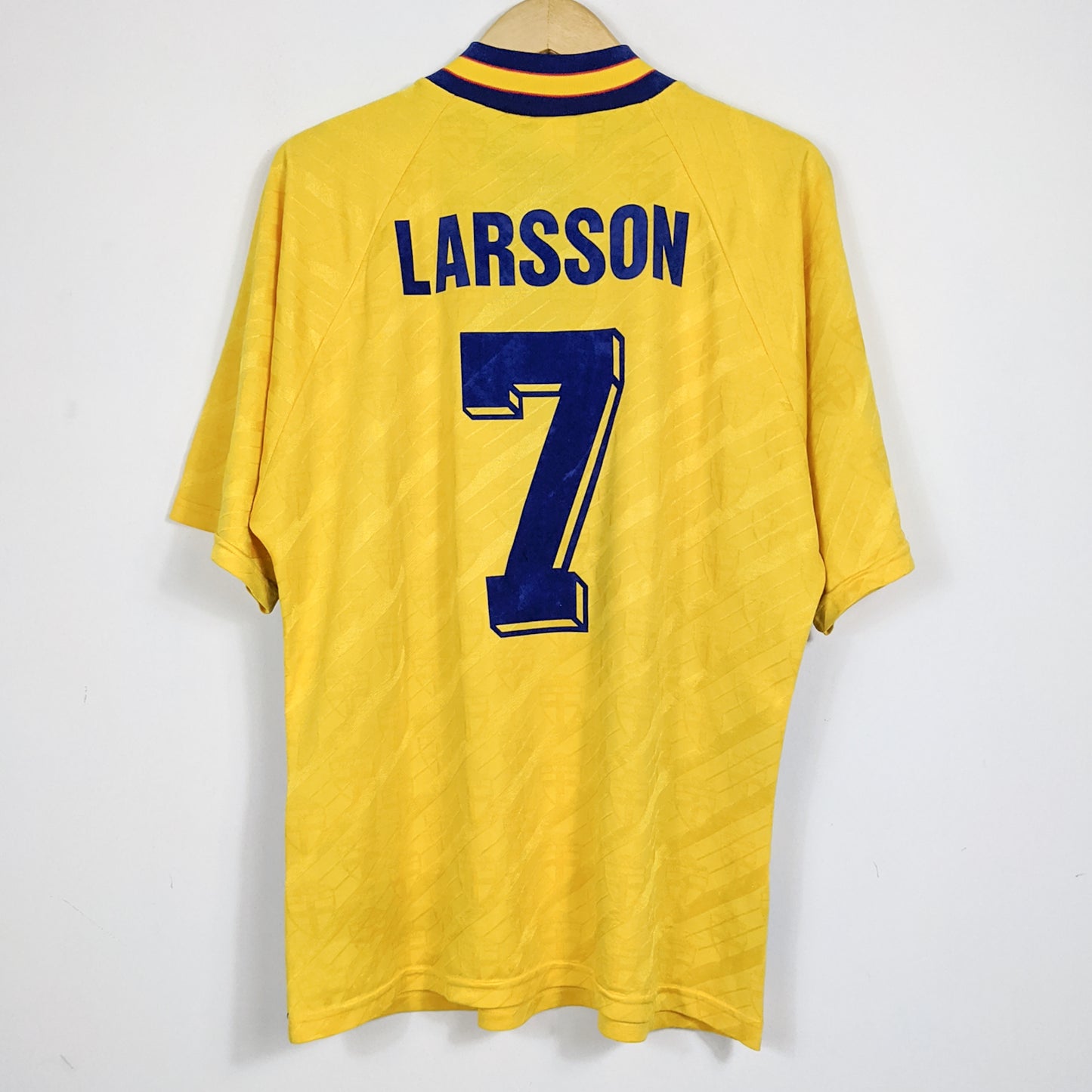 Authentic Sweden 1994/96 Home - Larsson #7 Size L