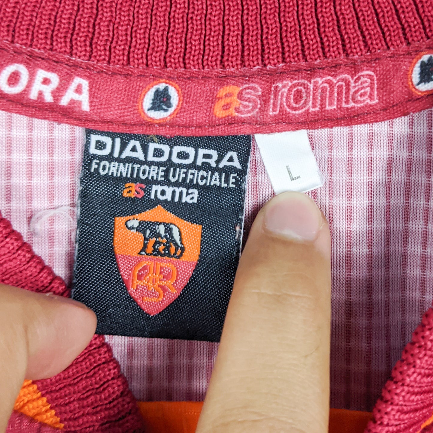 Authentic AS Roma 1997/98 Home - Totti #10 Size L