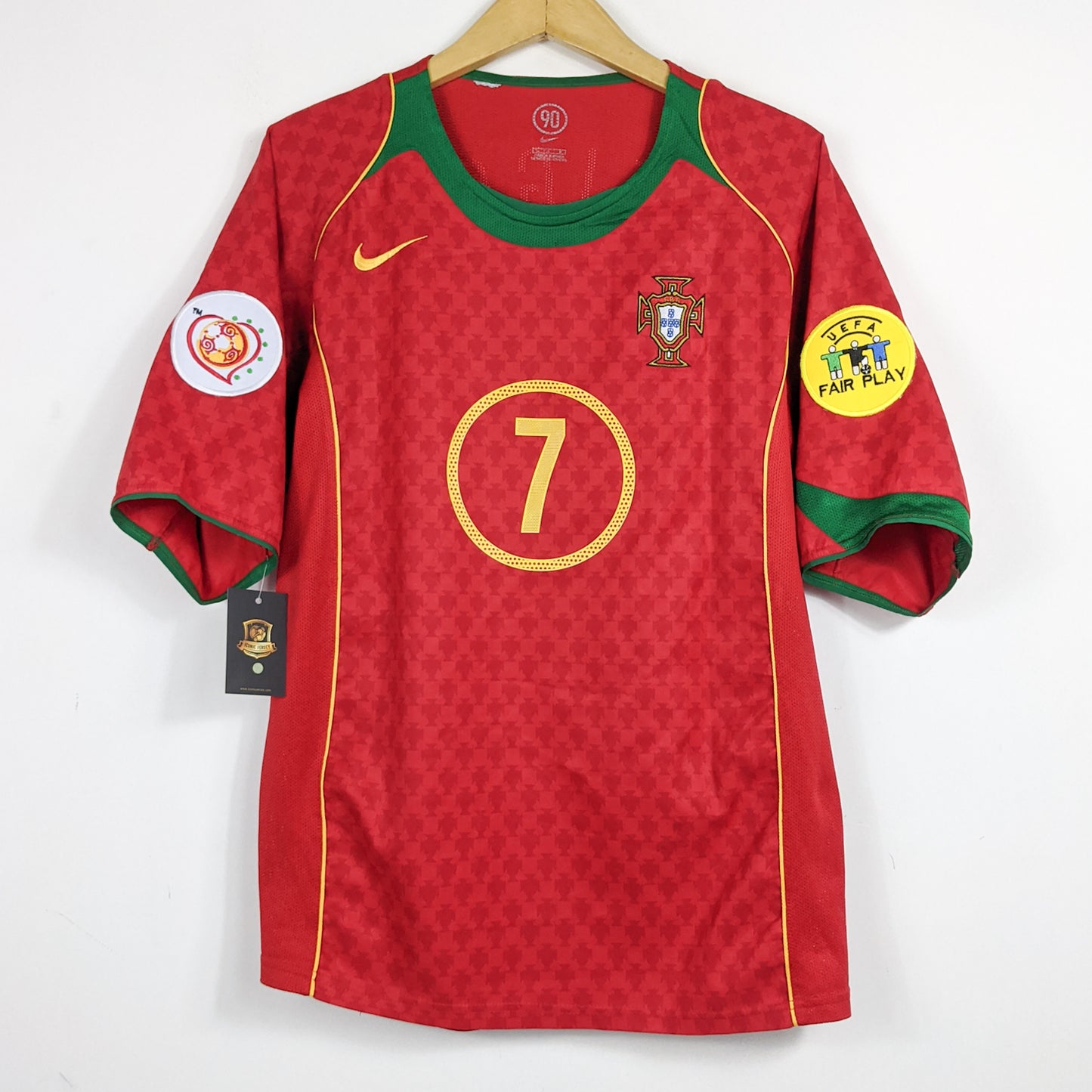 Authentic Portugal 2004 Home - Figo #7 Size L