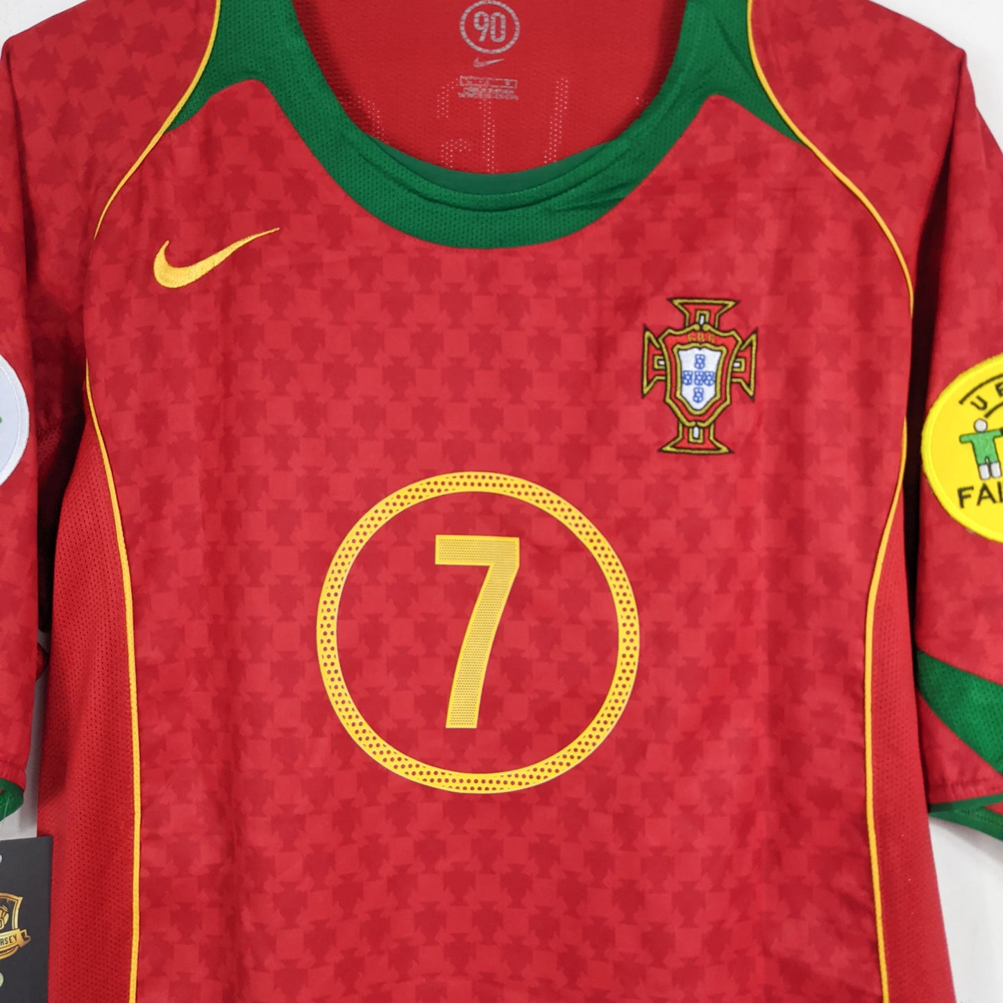 Authentic Portugal 2004 Home - Figo #7 Size L