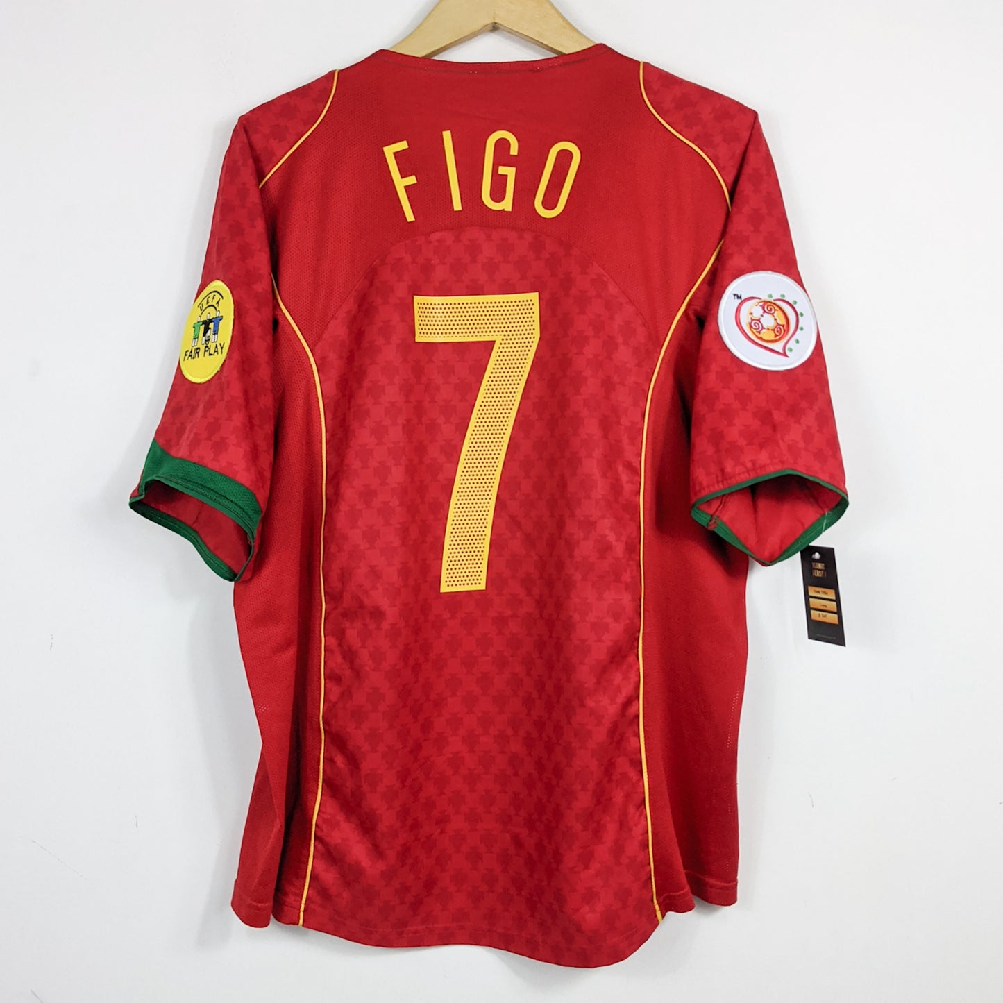 Authentic Portugal 2004 Home - Figo #7 Size L