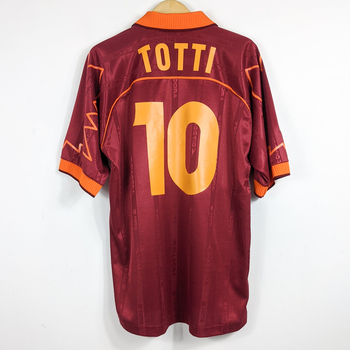 Authentic AS Roma 1999/00 Home - Totti #10 Size XL