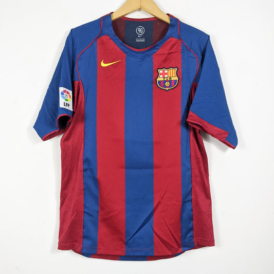 Original Barcelona 2004/05 Home - Ronaldinho #10 Size L fit M