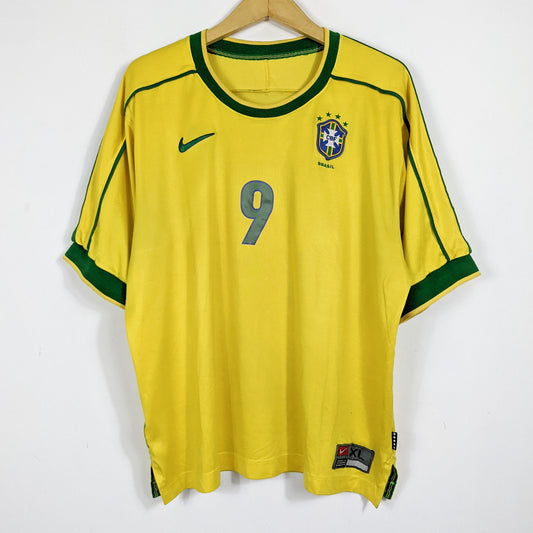 Original Brazil 1998 Home - Ronaldo #9 Size XL