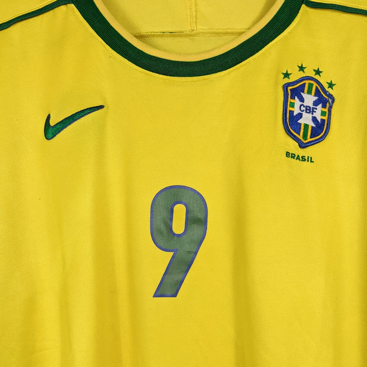 Original Brazil 1998 Home - Ronaldo #9 Size XL