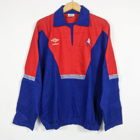 Original Chelsea 1991/92 Training Drill Top - Size M fit L (Long sleeve)
