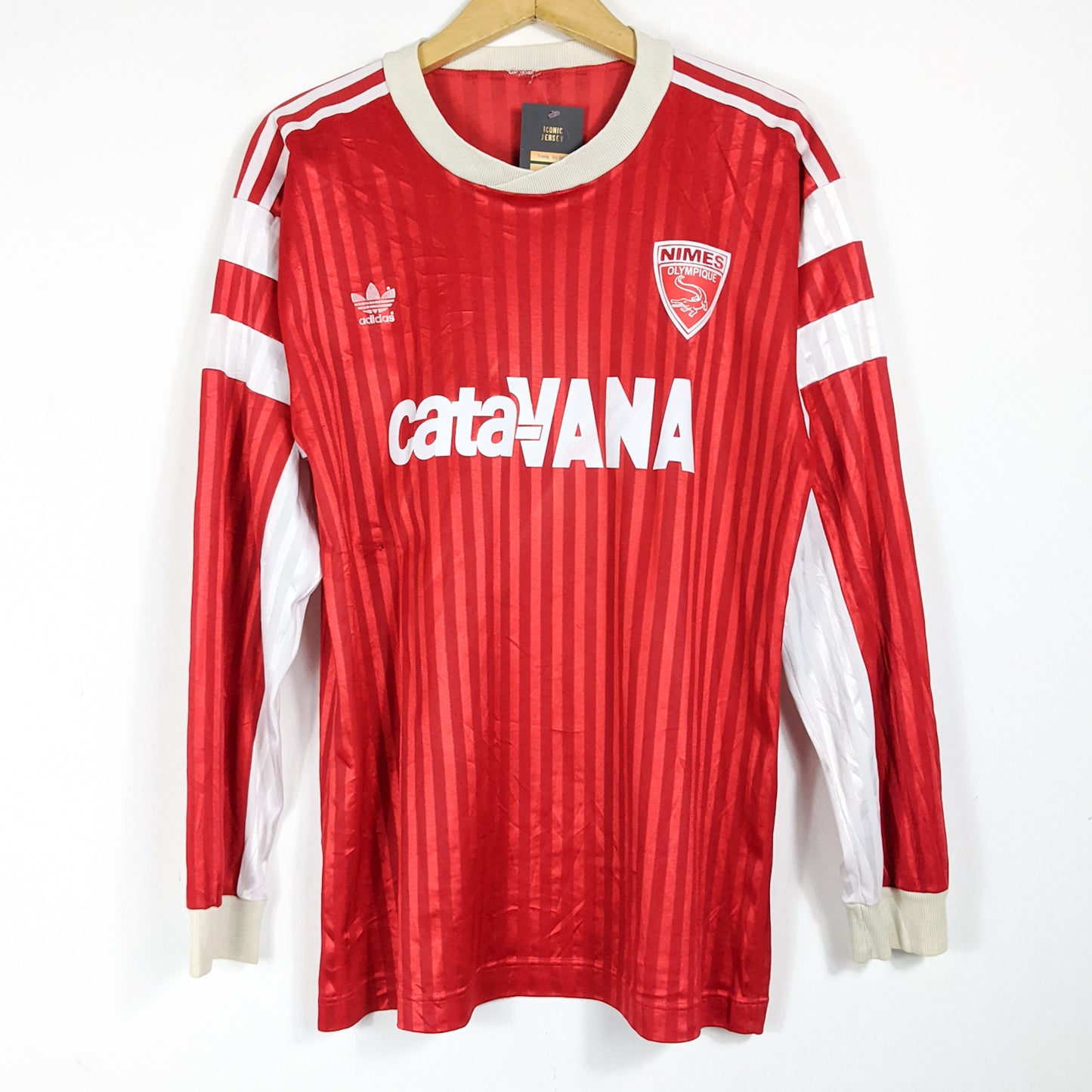 Original Nimes Olympique 1990/92 Home - #9 Size L (Long sleeve)