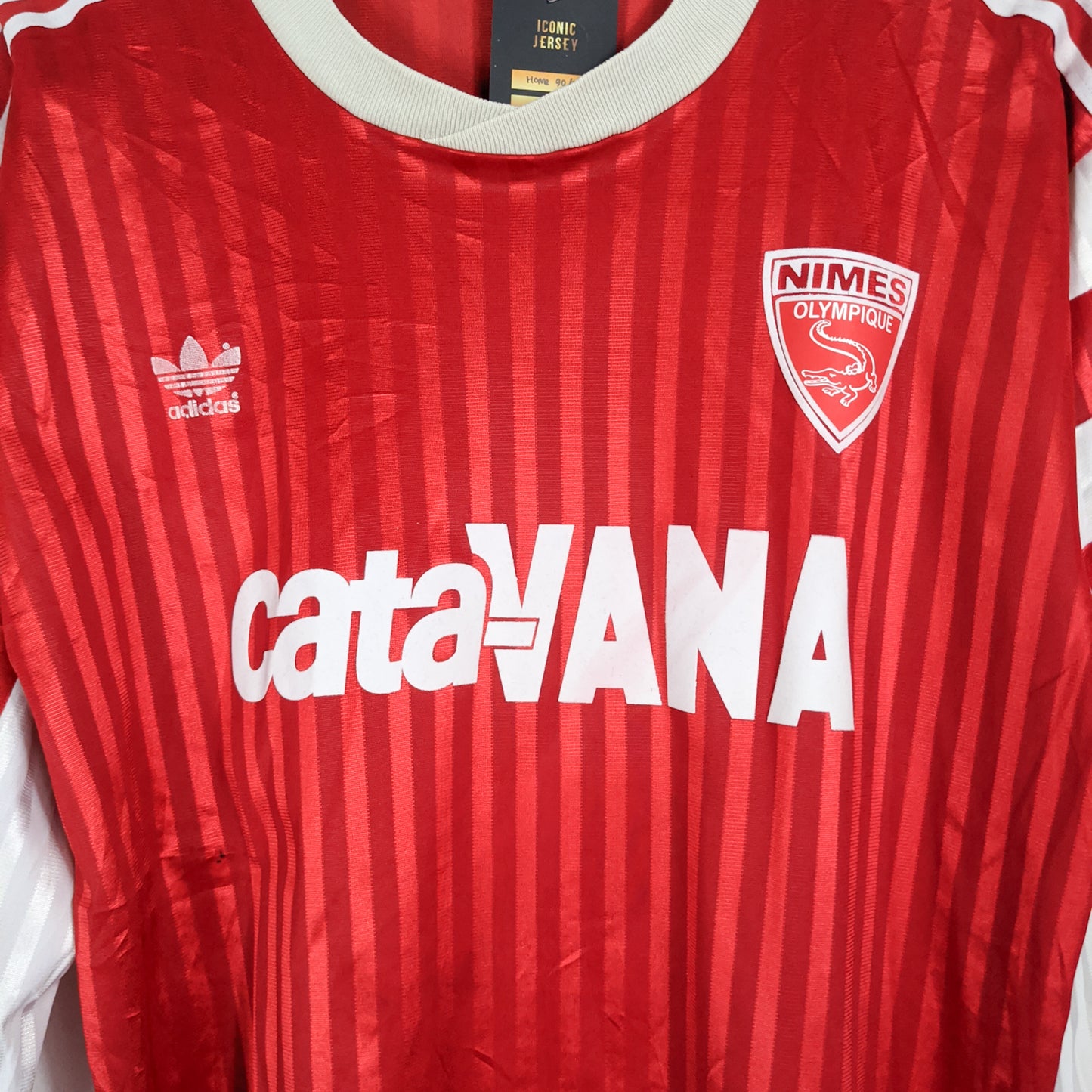 Original Nimes Olympique 1990/92 Home - #9 Size L (Long sleeve)