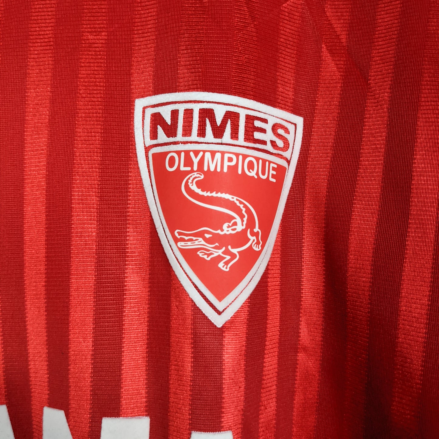 Original Nimes Olympique 1990/92 Home - #9 Size L (Long sleeve)