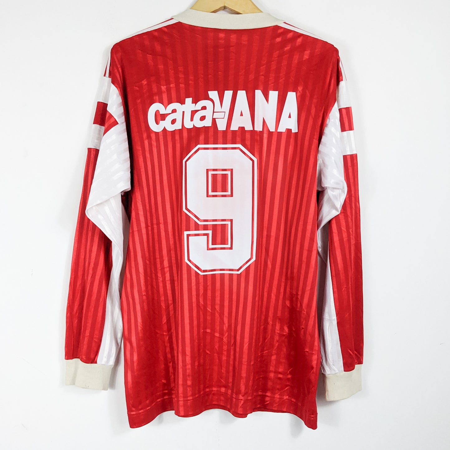 Original Nimes Olympique 1990/92 Home - #9 Size L (Long sleeve)