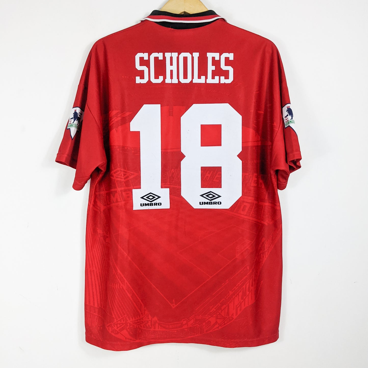 Original Manchester United 1994/95 Home - Scholes #18 Size L